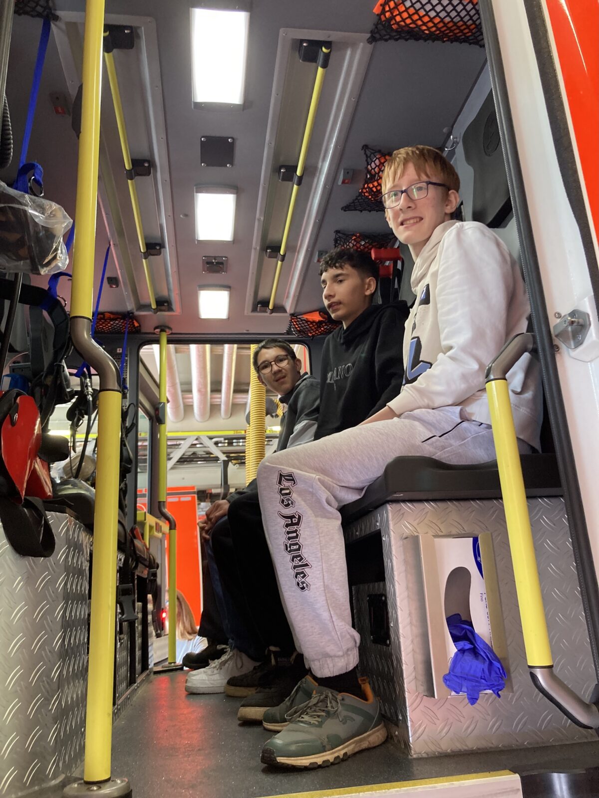 Im Feuerwehrauto